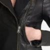 Women’s Black Motorcycle Quilted Jacket