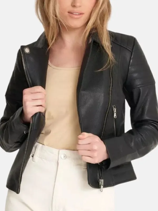 Women’s Motorcycle Black Quilted Leather Jacket