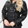 Women’s Racer Quilted Leather Jacket