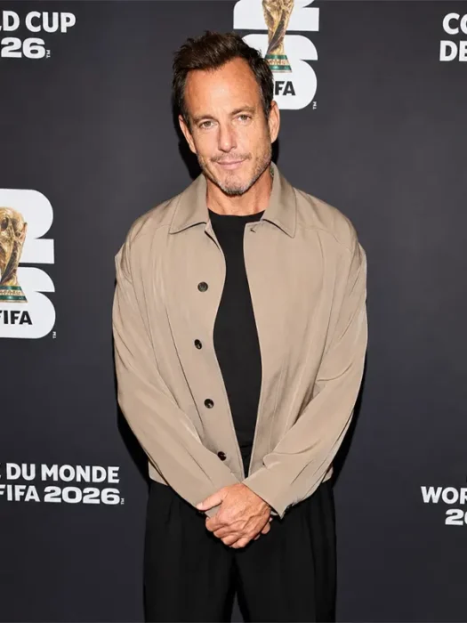 World Cup 2026 Will Arnett Beige Jacket