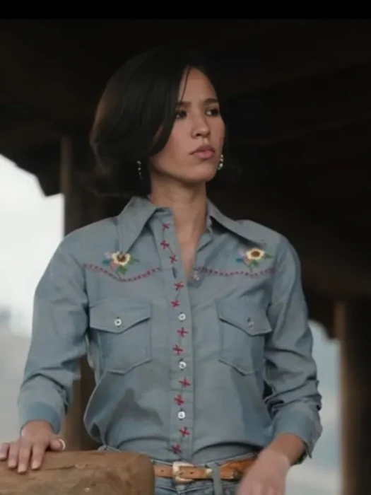 Yellowstone S05 Monica Dutton Floral Shirt