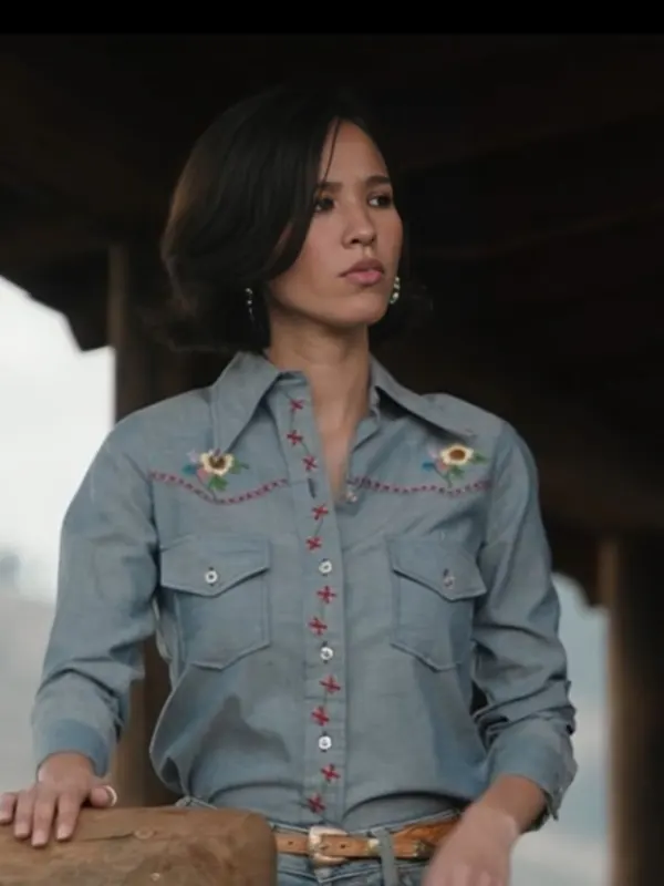 Yellowstone S05 Monica Dutton Floral Shirt