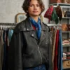 Zendaya Black Biker Jacket