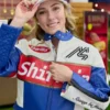 Barilla F1 Miami GP Mikaela Shiffrin Leather Jacket