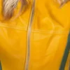 Brazil Lily Rowland Moto Yellow Leather Jacket
