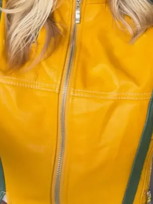 Brazil Lily Rowland Moto Yellow Leather Jacket