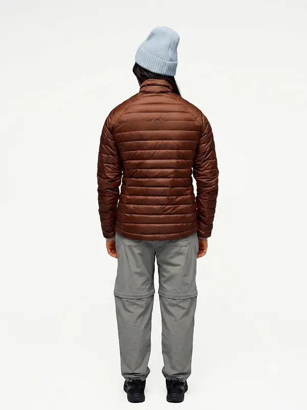 Brown Puffer Jacket Back