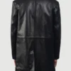 Classmith Black Leather Coat Back