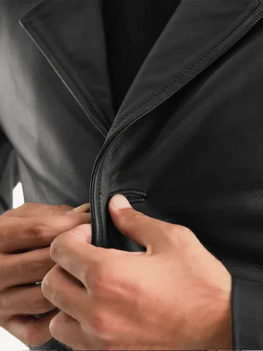 Classmith Black Leather Long Coat