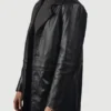 Classmith Black long Leather Coat