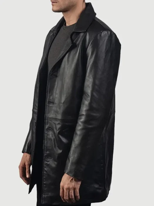 Classmith Black long Leather Coat