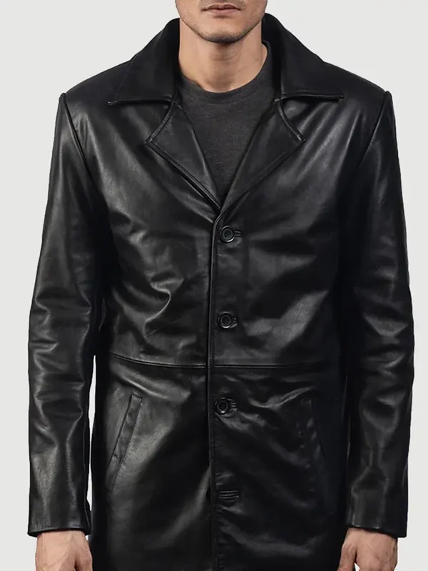 Classmith Leather Black Coat