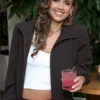Culture Makers Jessica Alba Brown Jacket