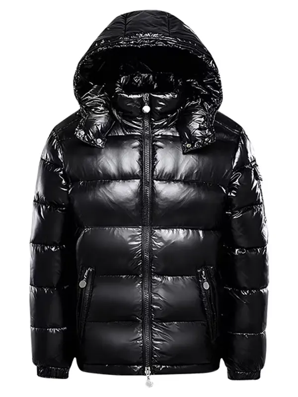 Ecqkame Puffer Jacket Men Warm Hooded Long Sleeve jacket