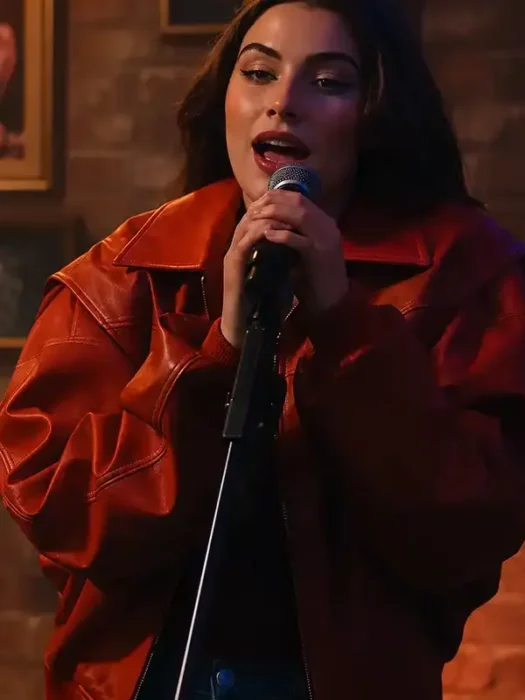 Ella Bright Cherry Pie Bomber Jacket