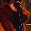 Ella Bright Cherry Pie Bomber Red Jacket