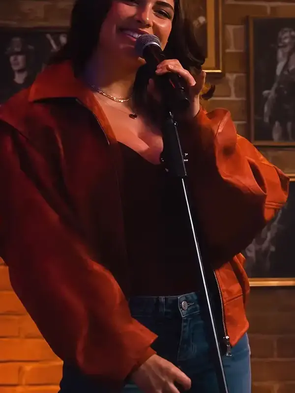 Ella Bright Cherry Pie Bomber Red Jacket