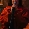 Ella Bright Cherry Pie Red Bomber Jacket