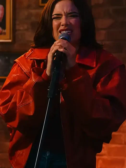 Ella Bright Cherry Pie Red Bomber Jacket