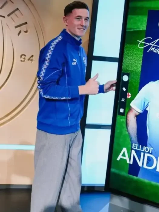 Elliot Anderson KING Anthem Track Blue Jacket