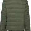 Fern Puffer Down Jacket - Olive Green Black