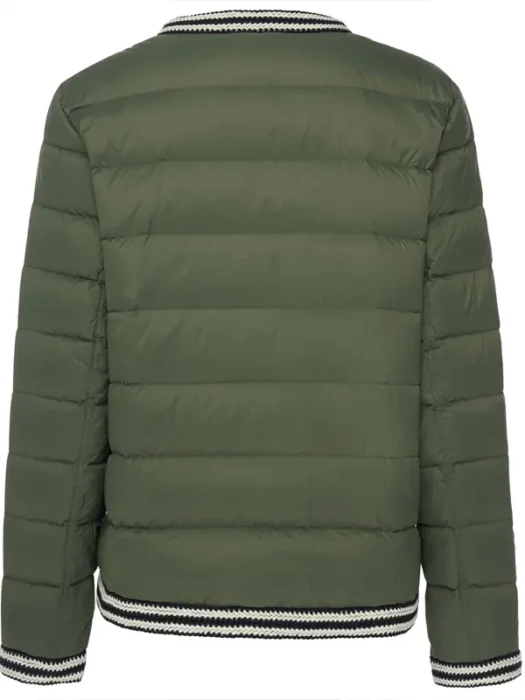 Fern Puffer Down Jacket - Olive Green Black