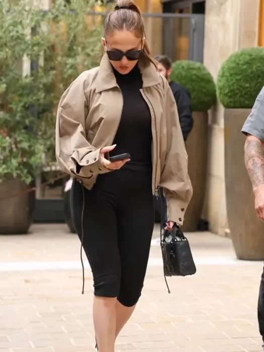 French Capital Jennifer Lopez Beige Cotton Jacket