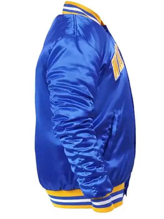 Golden State Warriors 90s Blue Satin Jacket