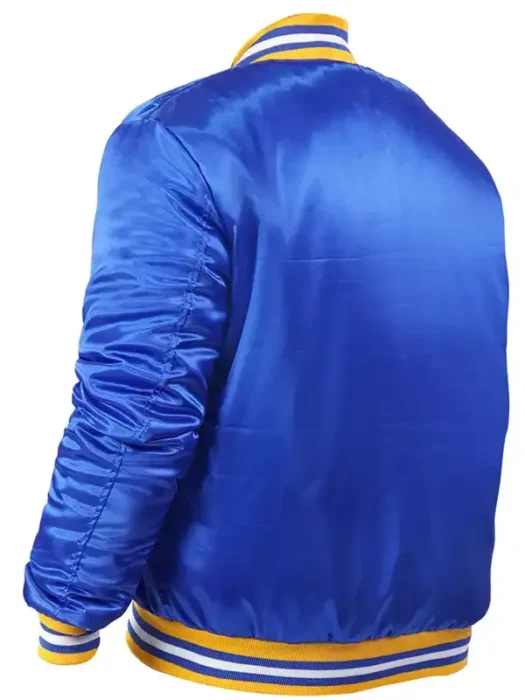 Golden State Warriors Blue Satin Jacket