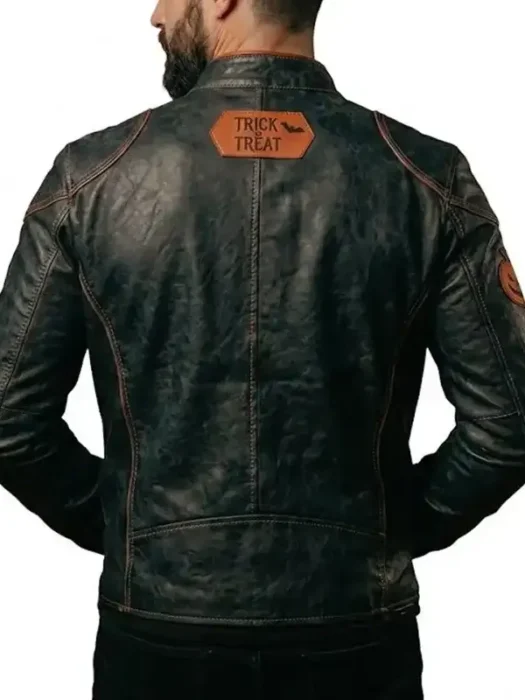 Halloween Handcrafted Cafe Racer Jacket Back