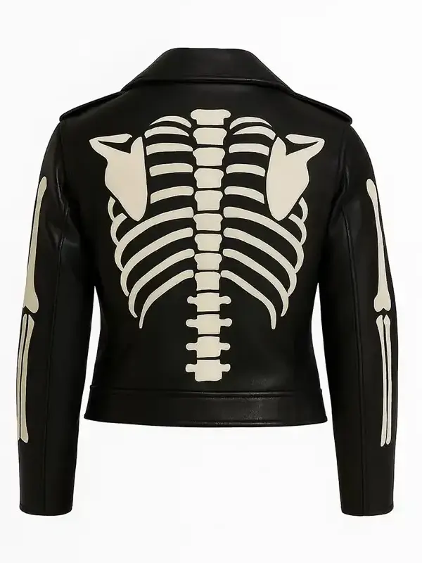Halloween Skeleton Cosplay Black Jacket Back