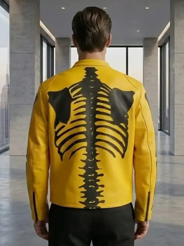Halloween Skeleton Yellow Jacket Bak