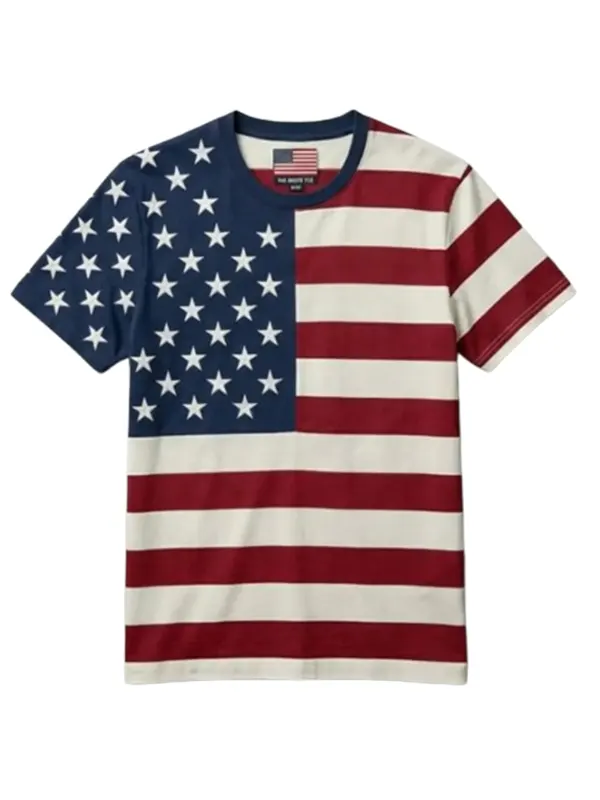 Independence Day American Flag Graphic T-Shirt
