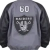 JH Raiders Vegan Leather Black Jacket Back