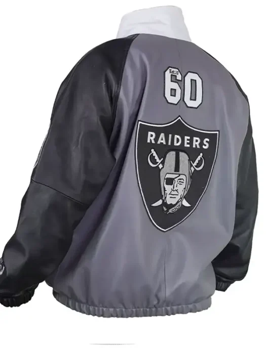 JH Raiders Vegan Leather Jacket Back