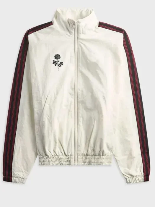 Jessica Alba 2026 Front White Track Jacket