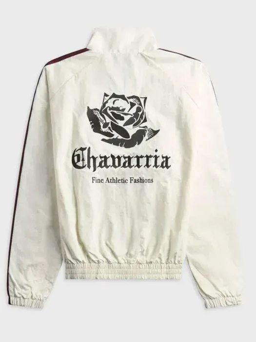 Jessica Alba 2026 White Back Track Jacket