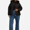 Macey Curve Short Puffer Black Jacket