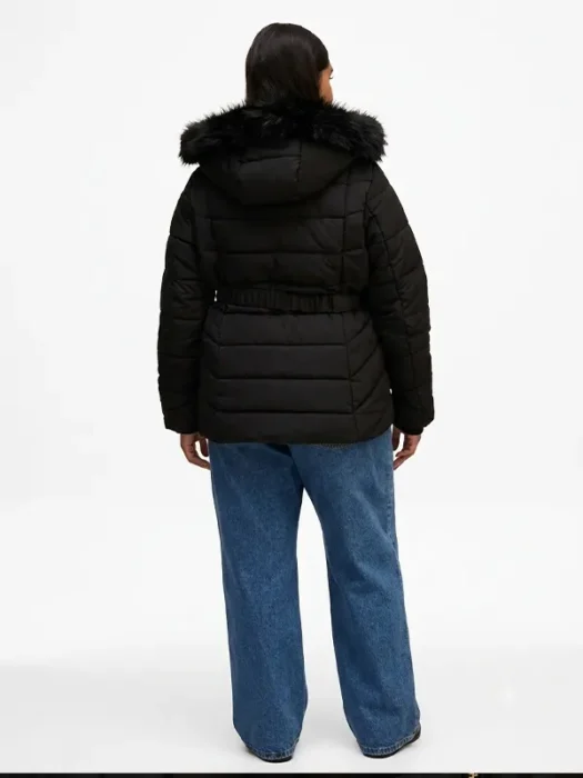 Macey Curve Short Puffer Jacket Back