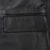 Mens Notch Lapel Two Button Black Blazer Jacket