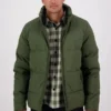 Mens Plume Down Green Puffer Jacket