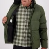 Mens Plume Down Olive Green Jacket