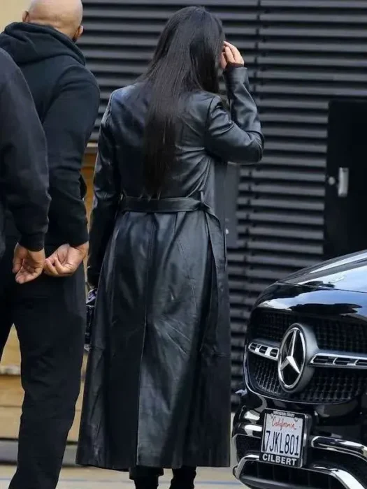 Michelle Saniei 2026 Back Black Leather Coat