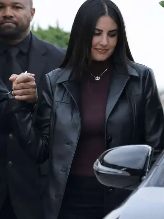 Michelle Saniei Black Leather Coat