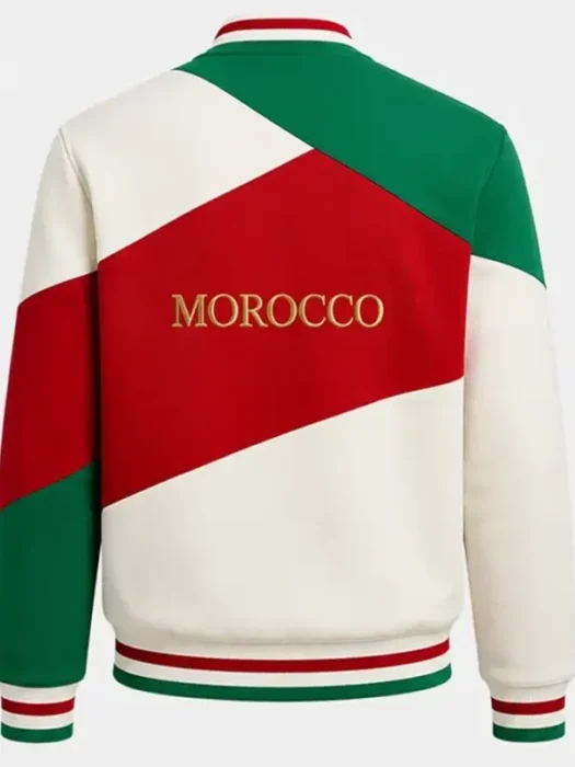 Morocco World Cup Colorblock Jacket Back