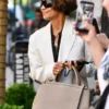 NYC Halle Berry White Blazer