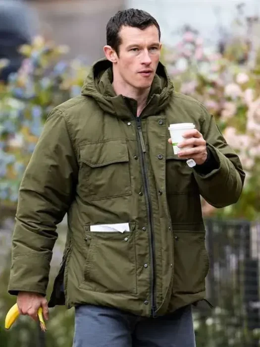 One Night Only Callum Turner Green Puffer Jacket