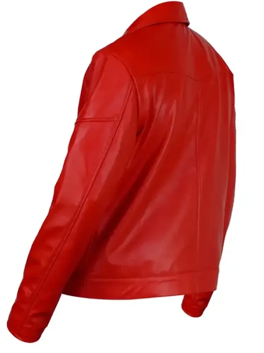 Paris Chris Brown Red Leather Jacket
