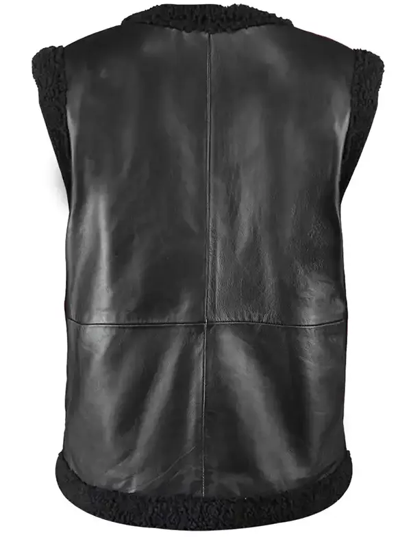 Power Book IV Lili Simmons Leather Vest Back