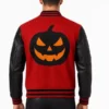 Pumpkin Jack O’Lantern Wool Red Jacket Back